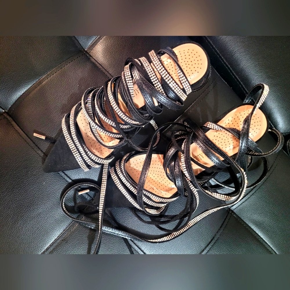 Azalea Wang thigh high strap heels